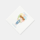 Geburtstagsmädchen in Overalls Redhead Serviette (Ecke)