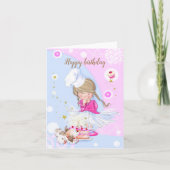 Geburtstagsmädchen Karte (Vorderseite)