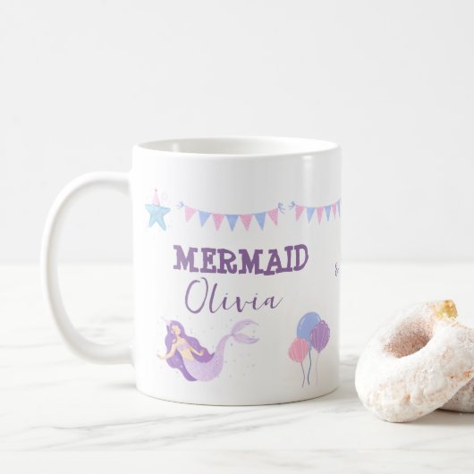 Geburtstagsmädchen lila rosa Tasse (Mit Donut)