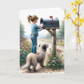 Geburtstagsmädchen Mailen eines Briefumschlags Karte (Gelbe Blume)