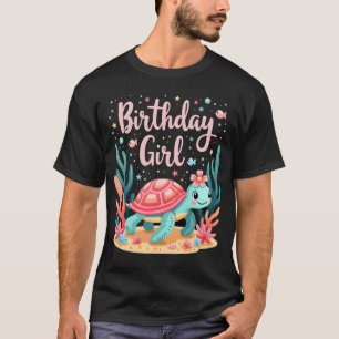 Geburtstagsmädchen Meeresschildkröte Thema Geburts T-Shirt