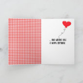 Geburtstagsmädchen mit Sprechblase im Strichmännch Karte (Innenseite)