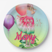 Geburtstagsmädchen  pappteller (Vorderseite)