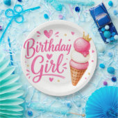 Geburtstagsmädchen Pappteller (Party)