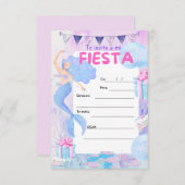 Geburtstagsmädchen-Party Einladung (Vorne/Hinten)