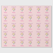 Geburtstagsmädchen Personalisiert Geschenkpapier (Flach)