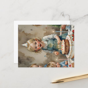 Geburtstagsmädchen  postkarte