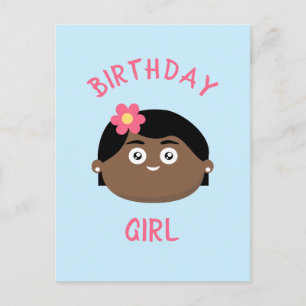 Geburtstagsmädchen Postkarte