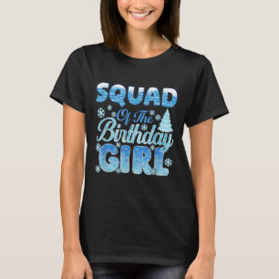 Geburtstagsmädchen-Schneeflocken-Themen-Match T-Shirt