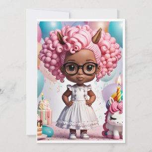 Geburtstagsmädchen von Unicorn Einladung