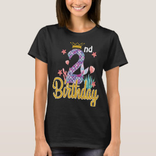 Geburtstagsmagd 2 Jahre alt für Prinzessinnen T-Shirt
