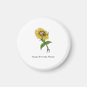 Geburtstagsmagnet, alles Gute zum Geburtstag Blume Magnet