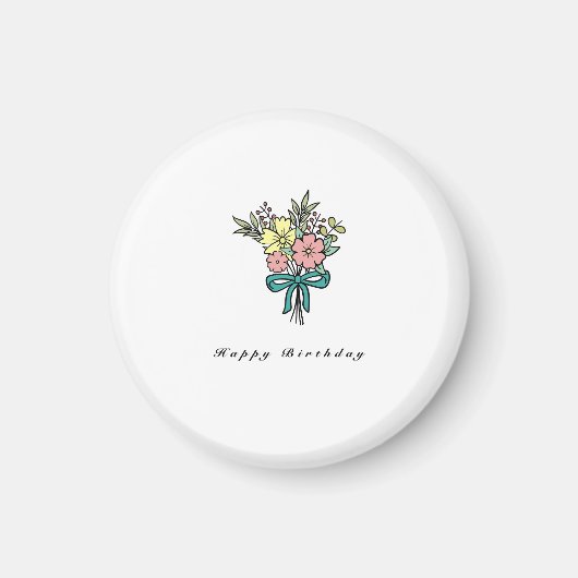 Geburtstagsmagnet, glücklicher Geburtstag Blumenst Magnet (Vorne)