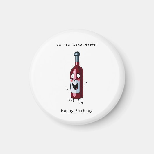 Geburtstagsmagnet, wein themed Magnet. Geburtstag Magnet (Vorne)