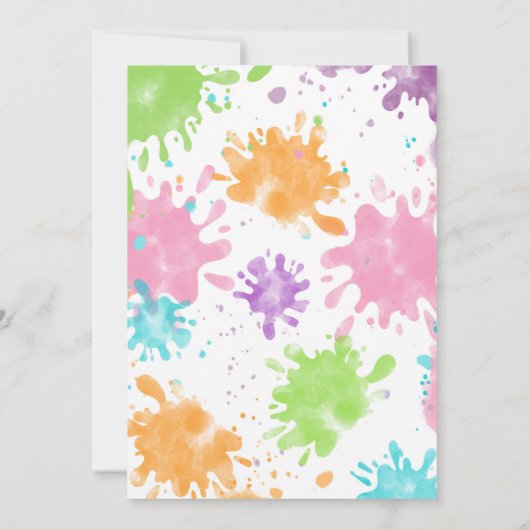 Geburtstagsmalerei Einladung (Rückseite)