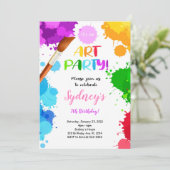 Geburtstagsmalerei Einladung (Stehend Vorderseite)