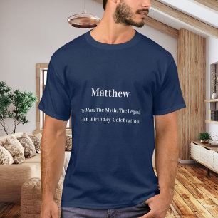 Geburtstagsmann Mythos Legende Name Spaß blau T-Shirt