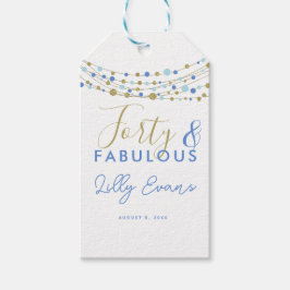 Geburtstagsmarke, Glitzer und Blau, Geschenkmarke Geschenkanhänger
