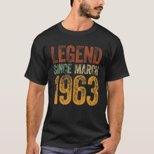 Geburtstagsmarsch 1963 Geboren Legende Seit 1963 V T-Shirt