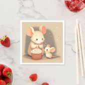 Geburtstagsmäuse mit Cupcake Serviette (Beispiel)