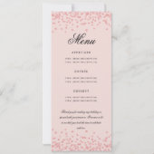 Geburtstagsmenü dank Rose Gold Blush Einladung (Rückseite)