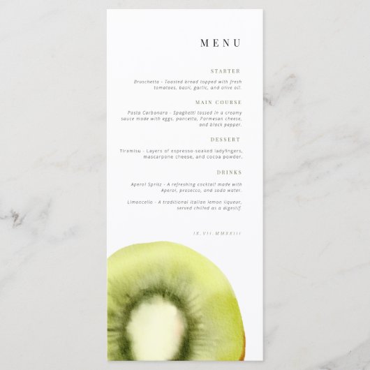 Geburtstagsmenü | Menü Feiern | Kuchen Menükarte (Vorderseite)