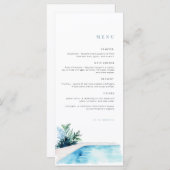 Geburtstagsmenü | Menü Feiern | Pool-Party Menükarte (Vorne/Hinten)