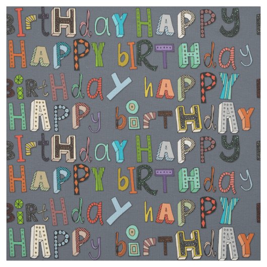 Geburtstagsmetall Stoff (Muster)
