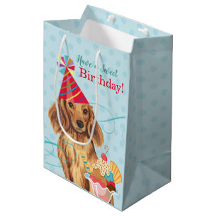 Geburtstagsmilch-Dackel Mittlere Geschenktüte