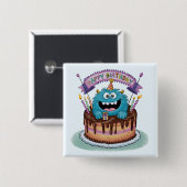 Geburtstagsmonster Button (Vorne & Hinten)