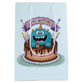 Geburtstagsmonster-Geschenktasche Mittlere Geschenktüte (Rückseite)