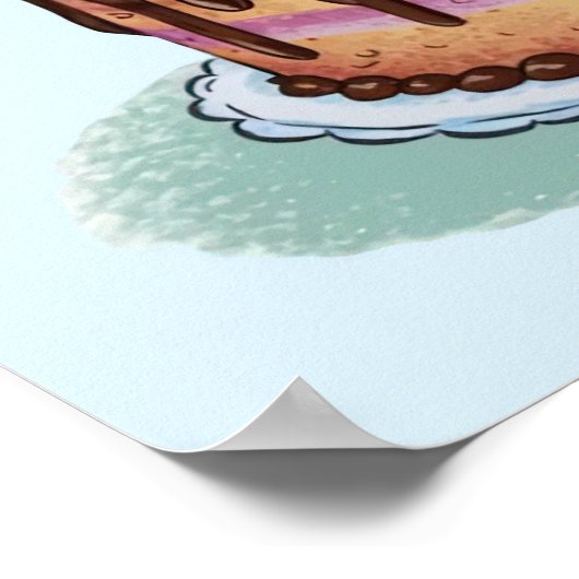 Geburtstagsmonster Poster (Ecke)