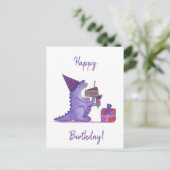 Geburtstagsmonster Postkarte (Stehend Vorderseite)