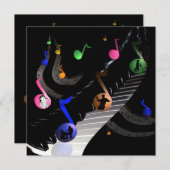 Geburtstagsmusik individuelle Einladung (Vorne/Hinten)