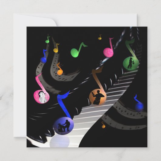 Geburtstagsmusik individuelle Einladung (Vorderseite)