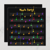 Geburtstagsmusik individuelle Einladung (Vorne/Hinten)