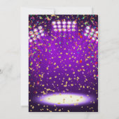 Geburtstagsmusik-Party Custom Einladung (Rückseite)