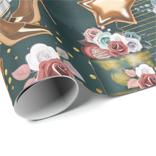 Geburtstagsmuster  geschenkpapier (Rolleneckpunkt)