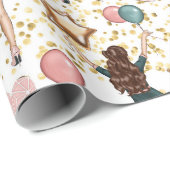 Geburtstagsmuster geschenkpapier (Rolleneckpunkt)