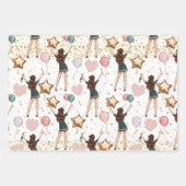 Geburtstagsmuster  geschenkpapier set (Vorderseite)