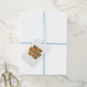 Geburtstagsmuster Glückwunsch Geschenkanhänger (Mit Garn)