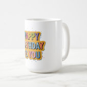 Geburtstagsmuster Glückwunsch Kaffeetasse (VorderseiteRechts)