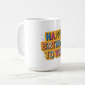 Geburtstagsmuster Glückwunsch Kaffeetasse (Vorderseite Links)