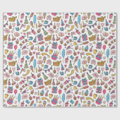 Geburtstagsmusterpapier Geschenkpapier (Flach)