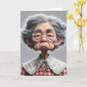 Geburtstagsmutter mit grauenhaftem Ausdruck Karte (Gelbe Blume)