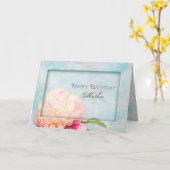 Geburtstagsmutter - Peony Blume Nah-up Karte (Gelbe Blume)