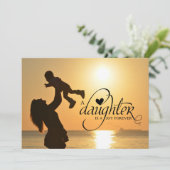 Geburtstagsmutter von Tochter Gastgeber Einladung (Stehend Vorderseite)