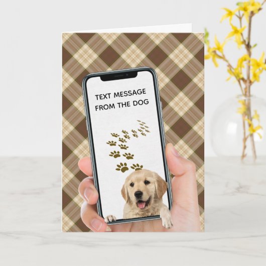 Geburtstagsnachricht auf Handy Karte (Gelbe Blume)