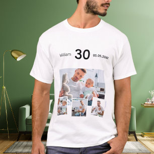 Geburtstagsnahrung Foto Collage T-Shirt