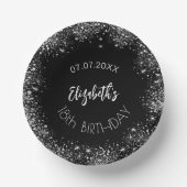 Geburtstagsname des Glitzer Pappteller (Vorderseite)